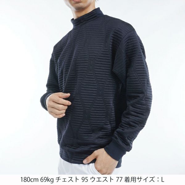 ツアーティー TOUR TEE メンズ メンズ ジャカードキルト　モックネックスウェット THMA477 詳細6
