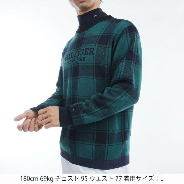 ツアーティー TOUR TEE メンズ メンズ バッファローチェックジャカード　クルーネックセーター THMA478 詳細5