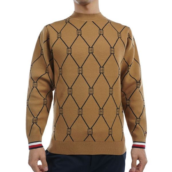 ツアーティー TOUR TEE メンズ メンズ モノグラムジャカード　モックネックセーター THMA480 詳細3