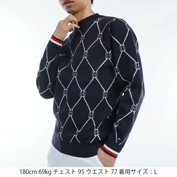 ツアーティー TOUR TEE メンズ メンズ モノグラムジャカード　モックネックセーター THMA480 詳細4