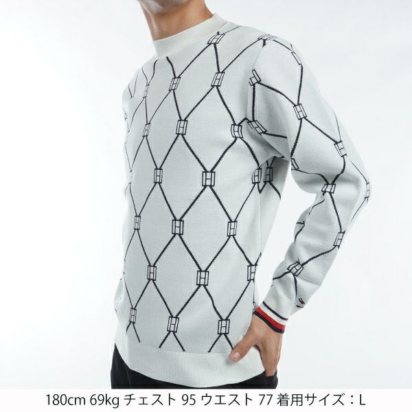 ツアーティー TOUR TEE メンズ メンズ モノグラムジャカード　モックネックセーター THMA480 詳細6
