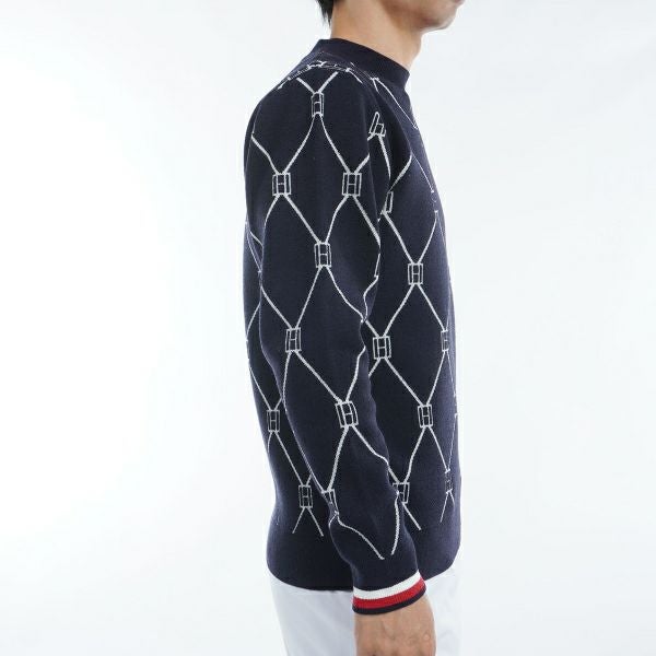 ツアーティー TOUR TEE メンズ メンズ モノグラムジャカード　モックネックセーター THMA480 詳細11