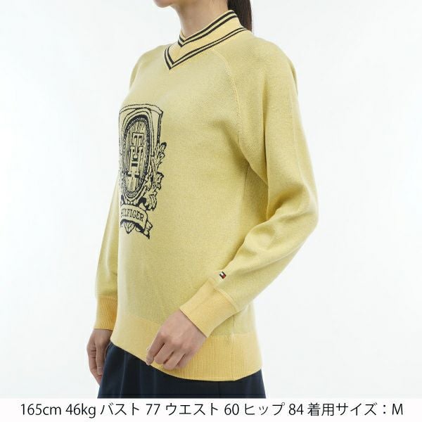 ツアーティー TOUR TEE レディース レディースエンブレムロゴ　Vネックセ－タ－ THLA450 詳細4