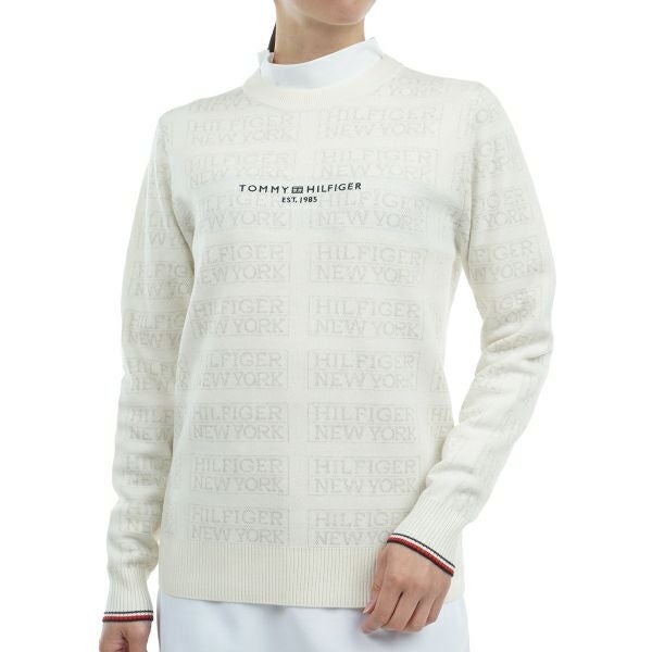 ツアーティー TOUR TEE レディース レディースモノグラムジャカード　クル－ネックセ－タ－ THLA466 詳細2