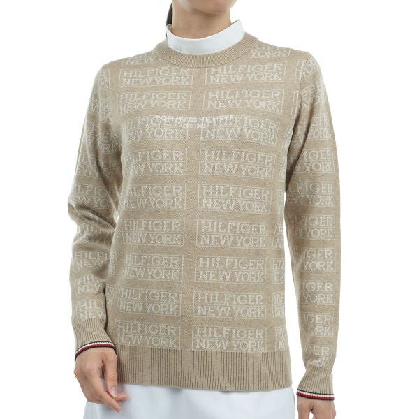 ツアーティー TOUR TEE レディース レディースモノグラムジャカード　クル－ネックセ－タ－ THLA466 詳細3