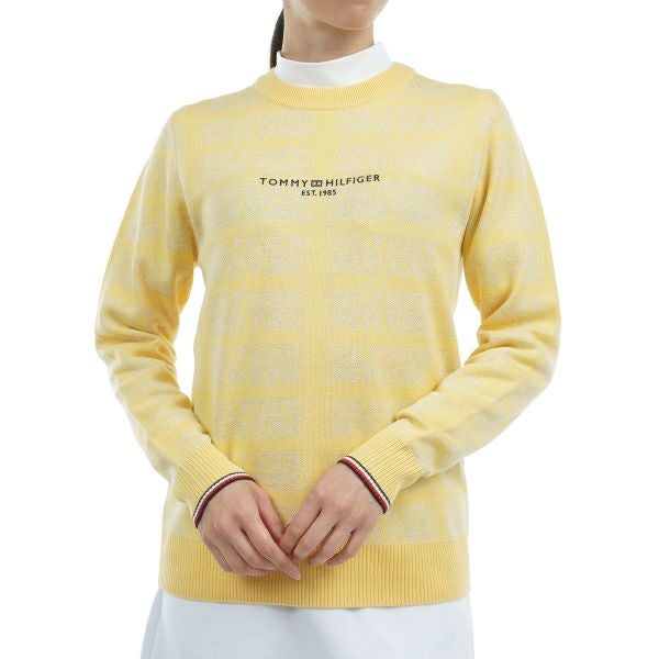 ツアーティー TOUR TEE レディース レディースモノグラムジャカード　クル－ネックセ－タ－ THLA466 詳細5