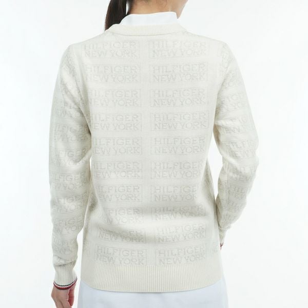 ツアーティー TOUR TEE レディース レディースモノグラムジャカード　クル－ネックセ－タ－ THLA466 詳細9