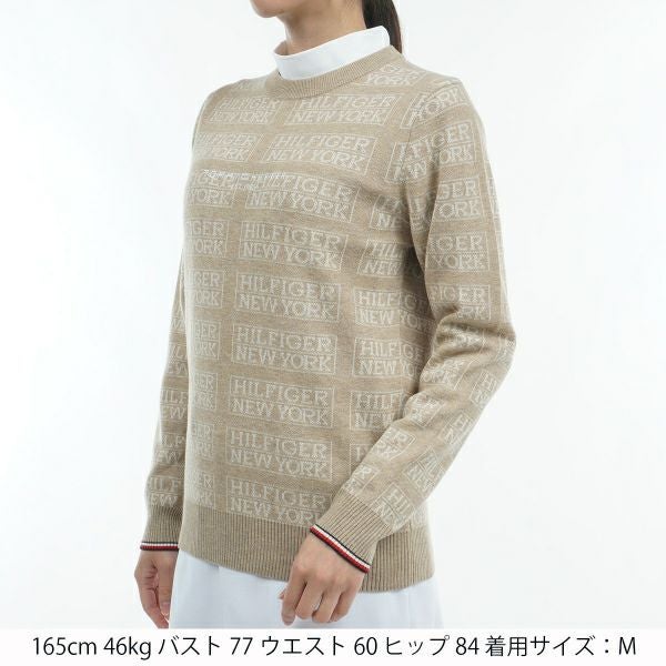 ツアーティー TOUR TEE レディース レディースモノグラムジャカード　クル－ネックセ－タ－ THLA466 詳細10