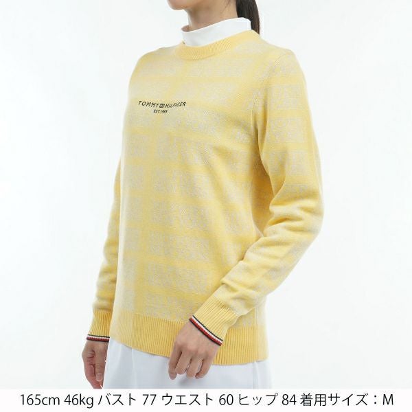ツアーティー TOUR TEE レディース レディースモノグラムジャカード　クル－ネックセ－タ－ THLA466 詳細14