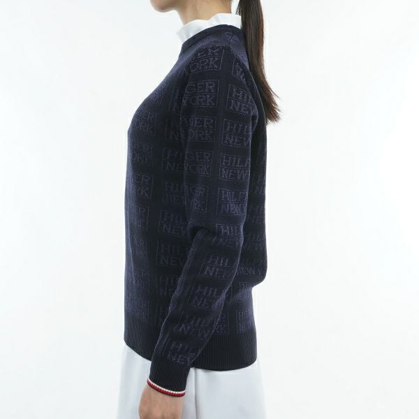 ツアーティー TOUR TEE レディース レディースモノグラムジャカード　クル－ネックセ－タ－ THLA466 詳細16