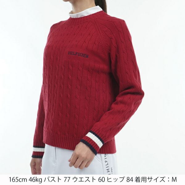 ツアーティー TOUR TEE レディース レディースケ－ブル　クル－ネックセーター THLA478 詳細12