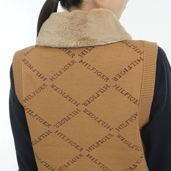 ツアーティー TOUR TEE レディース レディースモノグラムジャカ－ド　ファートリム　ニットベスト THLA487 詳細14