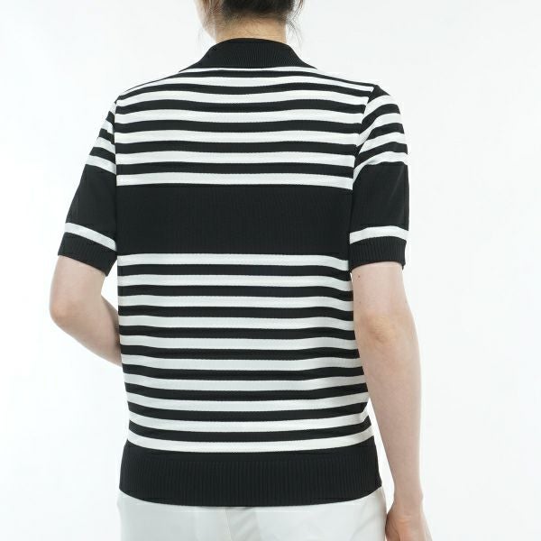 ツアーティー TOUR TEE レディース レディース ボーダーニット ハーフスリーブ ポロシャツ ADLA451 詳細7