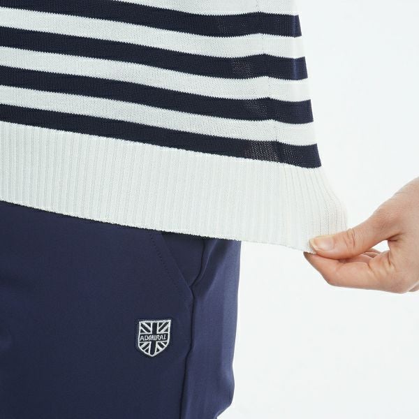 ツアーティー TOUR TEE レディース レディース ボーダーニット ハーフスリーブ ポロシャツ ADLA451 詳細12