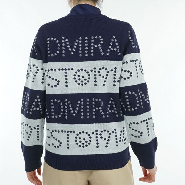 ツアーティー TOUR TEE レディース レディース ゴルフ&ロゴボーダー クルーセーター ADLA464 詳細7