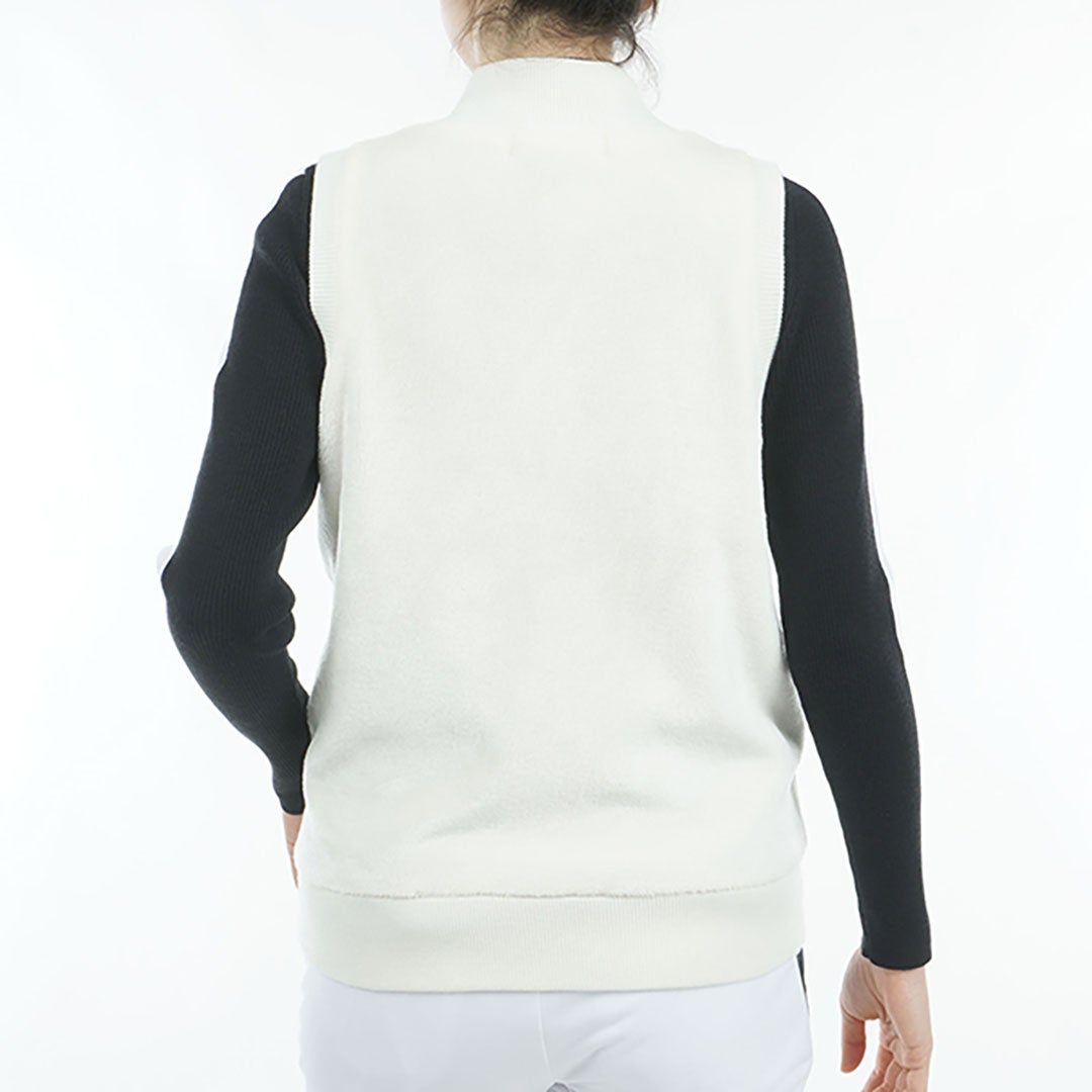 アドミラル ゴルフ Admiral GOLF レディース バックボア フルジップベスト ADLA474 ホワイト