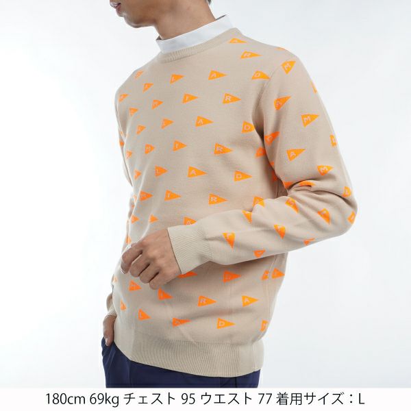 ツアーティー TOUR TEE メンズ メンズ フラッグジャカード クルーセーター ADMA453 詳細6