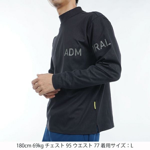 ツアーティー TOUR TEE メンズ メンズ ロゴエンボスストレッチ ロングスリーブ モックネックシャツ ADMA463 詳細8