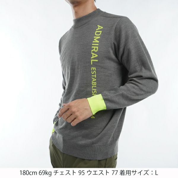 ツアーティー TOUR TEE メンズ メンズ ラインロゴ モックネックセーター ADMA466 詳細5