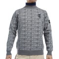 ツアーティー TOUR TEE メンズ メンズ ビッグランパント ロゴジャガード モックネックセーター ADMA480 詳細3