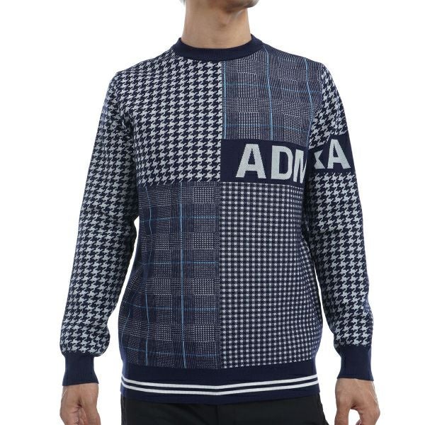 ツアーティー TOUR TEE メンズ メンズ ツイーディーパターンミックス クルーネックセーター ADMA489 詳細2