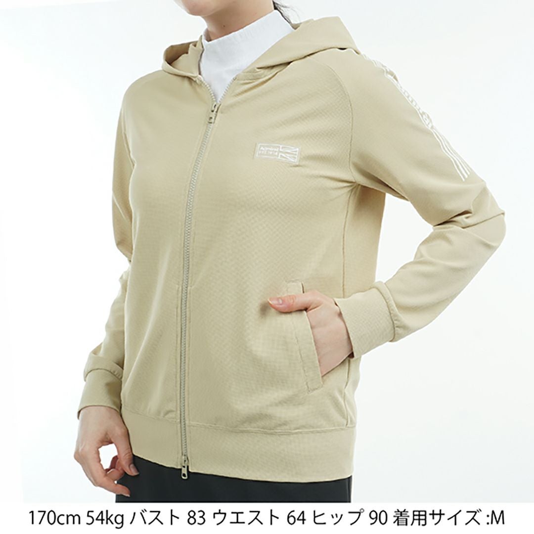 アドミラル ゴルフ Admiral GOLF レディース レディース ミニワッフル フーディージップパーカ ADLA501 詳細4