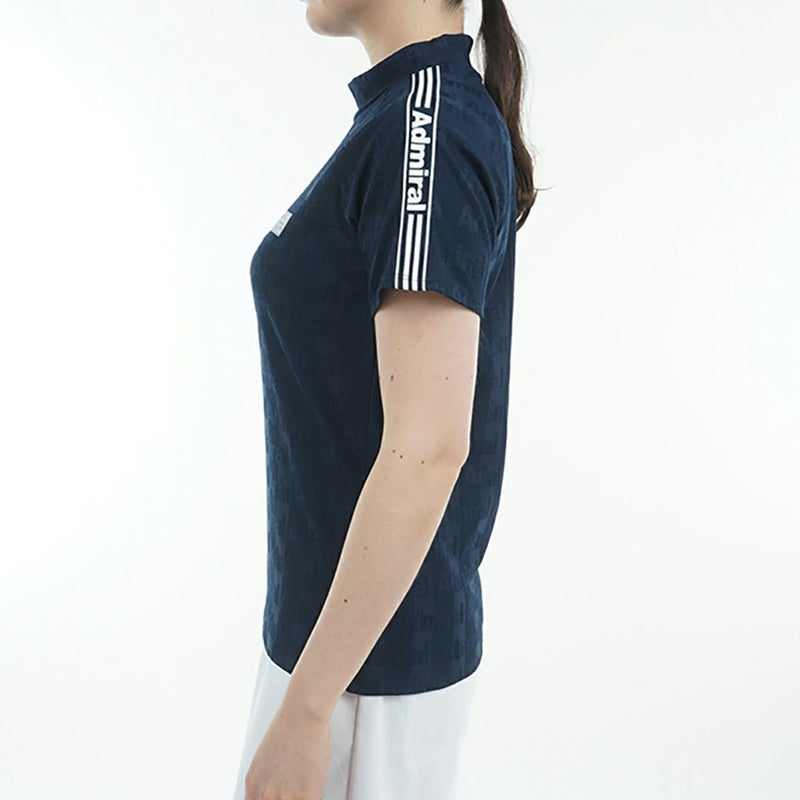 アドミラル ゴルフ Admiral GOLF レディース レディース ストライプジャガード モックネックシャツ ADLA503 詳細13