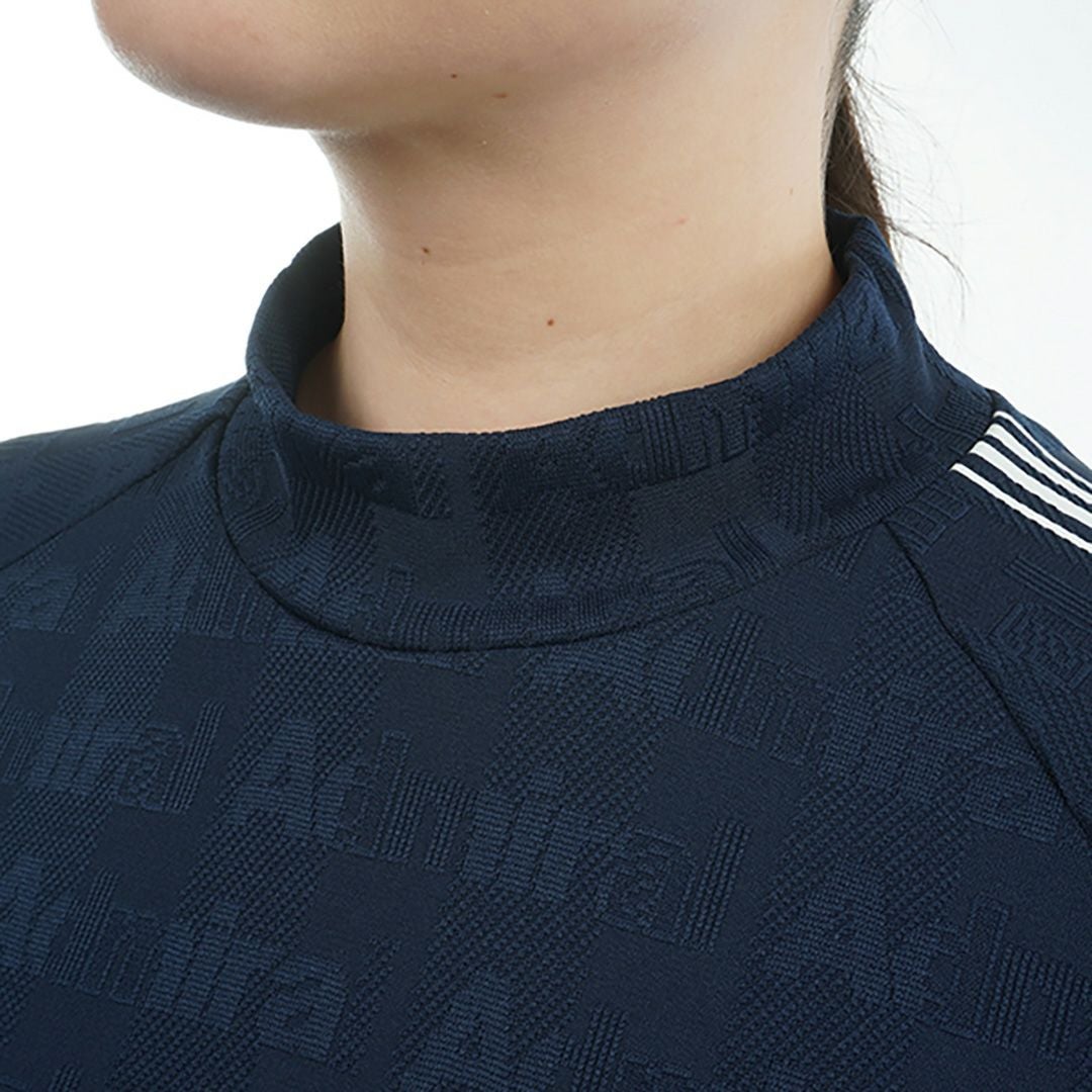 アドミラル ゴルフ Admiral GOLF レディース レディース ストライプジャガード モックネックシャツ ADLA503 詳細17