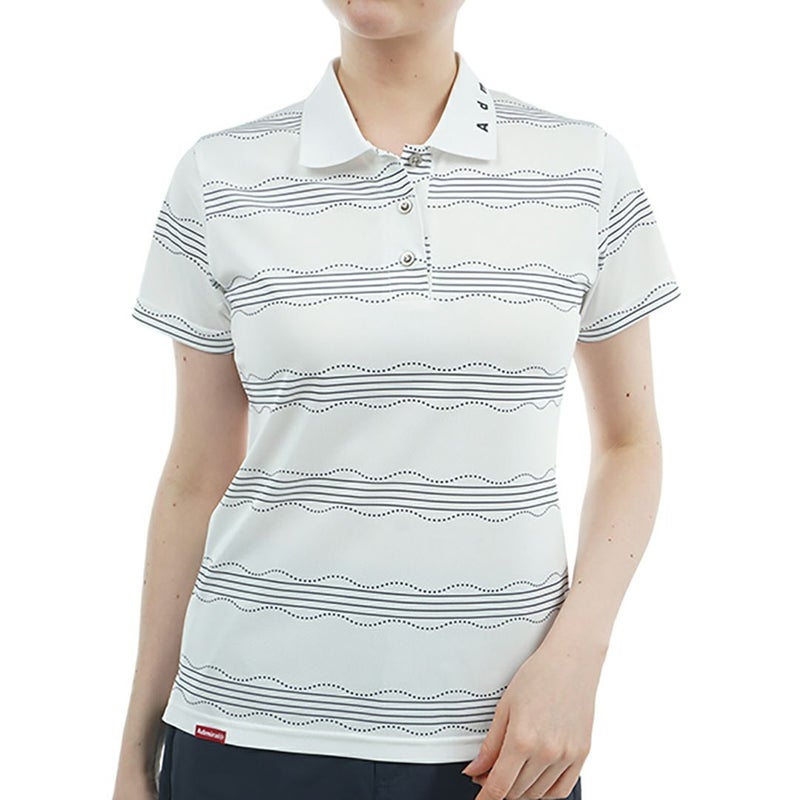 アドミラル ゴルフ Admiral GOLF レディース レディース スパッシー ウェーブストライプ ポロシャツ ADLA517 詳細2