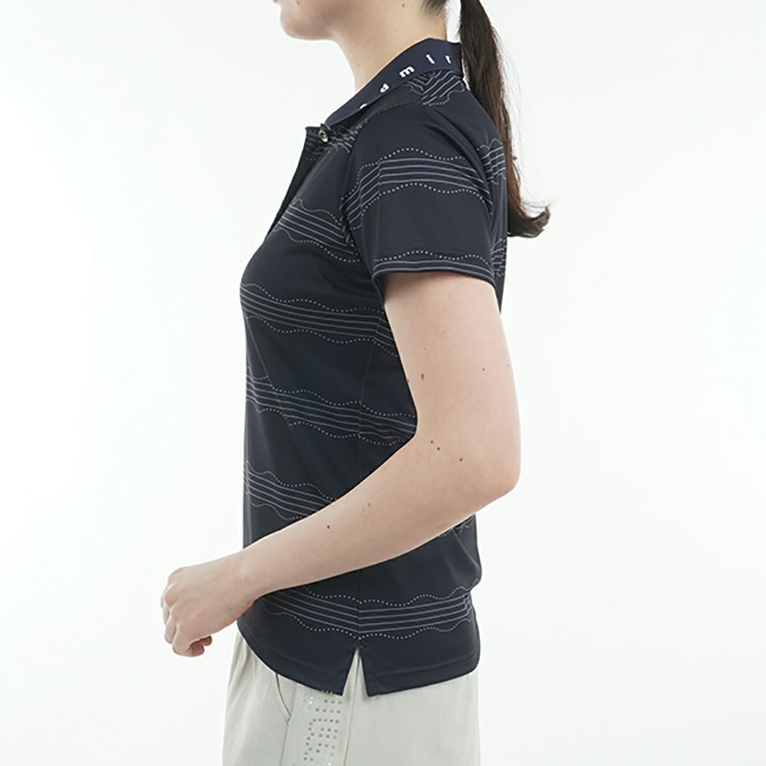 アドミラル ゴルフ Admiral GOLF レディース レディース スパッシー ウェーブストライプ ポロシャツ ADLA517 詳細10