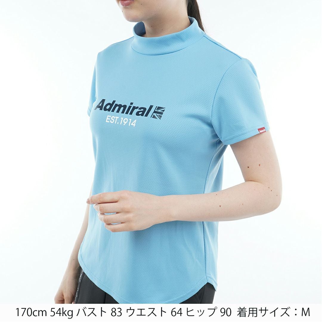 アドミラル ゴルフ Admiral GOLF レディース レディース カラタッチ ロゴプリントモックシャツ ADLA518 詳細27