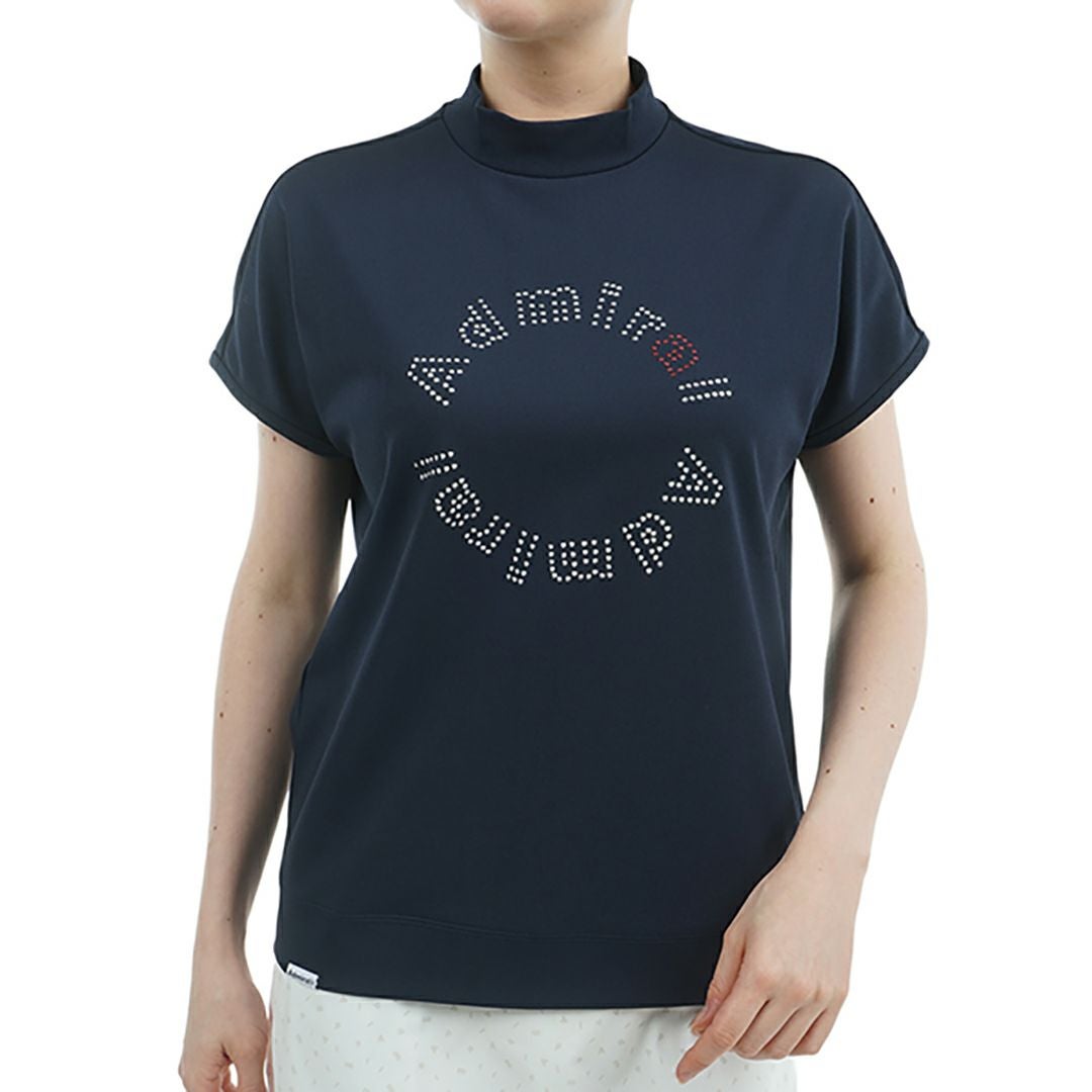 アドミラル ゴルフ Admiral GOLF レディース レディース メタリックロゴ カノコモックシャツ ADLA523 詳細3