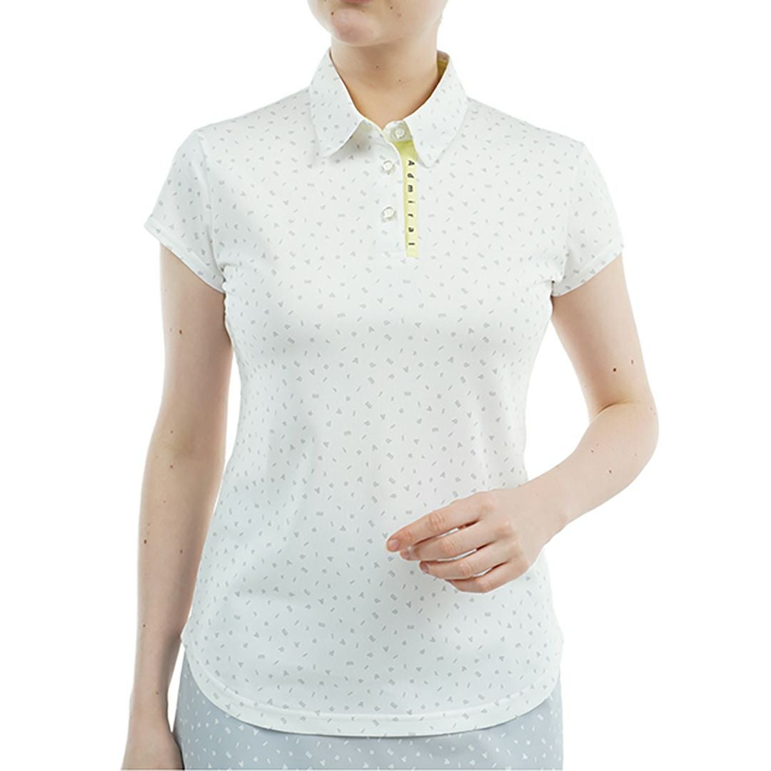 アドミラル ゴルフ Admiral GOLF レディース レディース ダンシングロゴ キャップスリーブポロシャツ ADLA524 詳細2