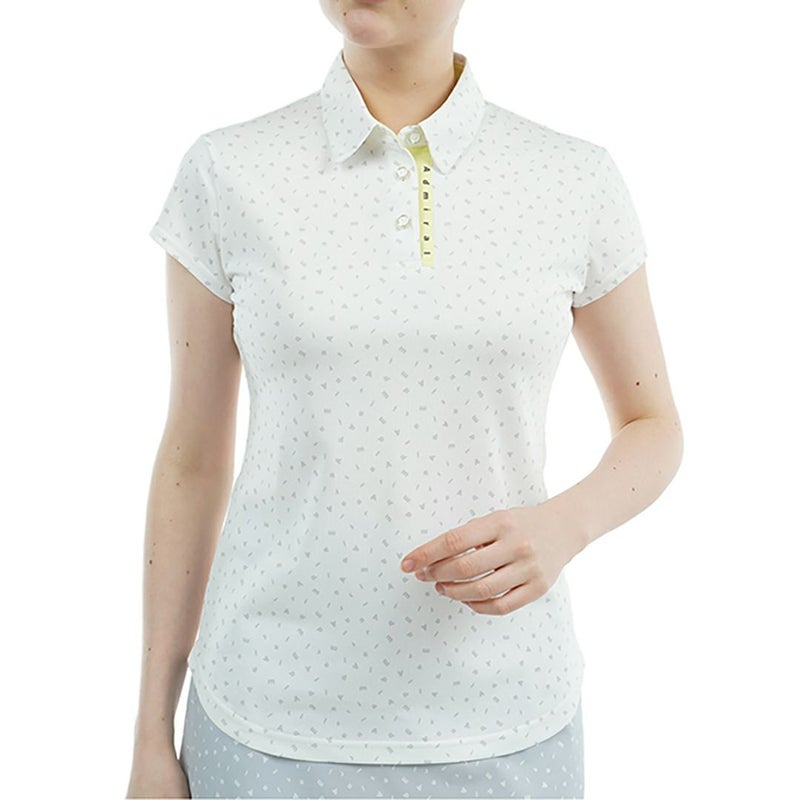 アドミラル ゴルフ Admiral GOLF レディース レディース ダンシングロゴ キャップスリーブポロシャツ ADLA524 詳細2