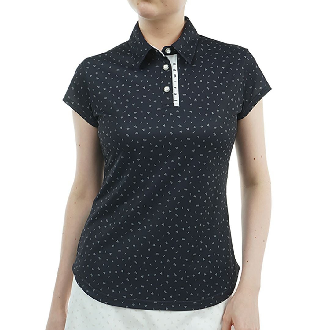 アドミラル ゴルフ Admiral GOLF レディース レディース ダンシングロゴ キャップスリーブポロシャツ ADLA524 詳細3
