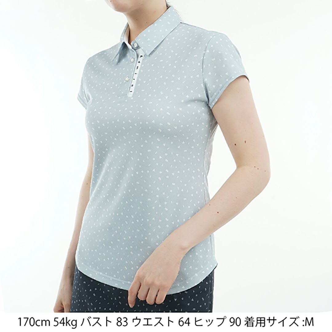 アドミラル ゴルフ Admiral GOLF レディース レディース ダンシングロゴ キャップスリーブポロシャツ ADLA524 詳細4