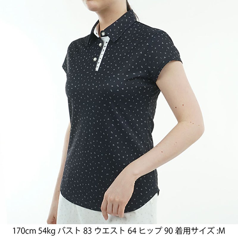 アドミラル ゴルフ Admiral GOLF レディース レディース ダンシングロゴ キャップスリーブポロシャツ ADLA524 詳細8