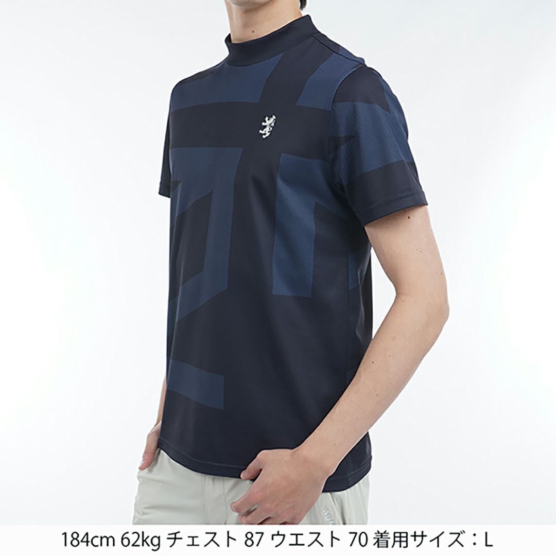 Admiral　アドミラル　ショートスリーブシャツ　ブラック　Ｌサイズ アドミラル ゴルフ（Admiral GOLF）（メンズ）ゴルフウェア 吸水速乾