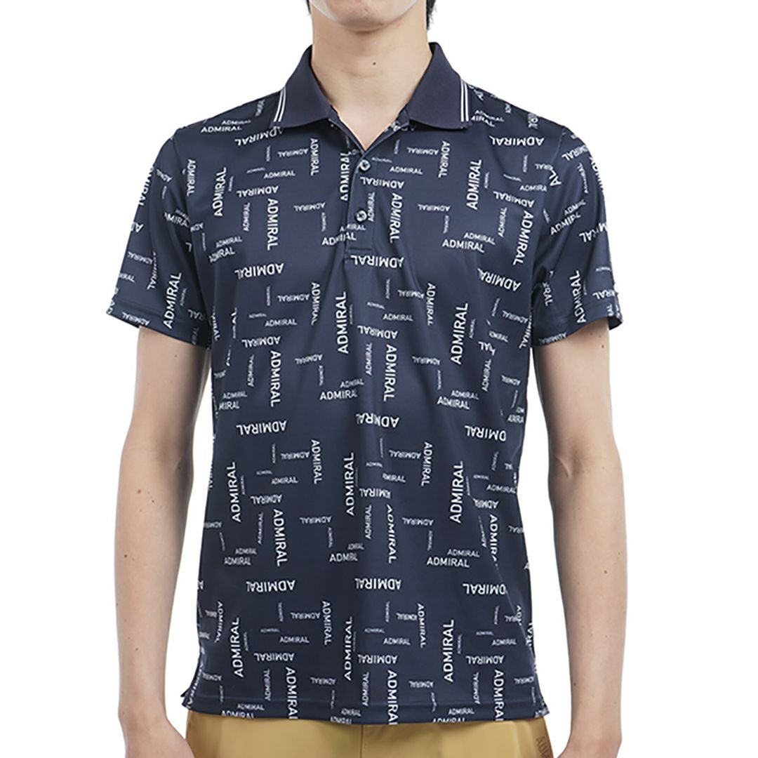 アドミラル ゴルフ Admiral GOLF メンズ メンズ モザイクロゴ プリントポロシャツ ADMA514 詳細4