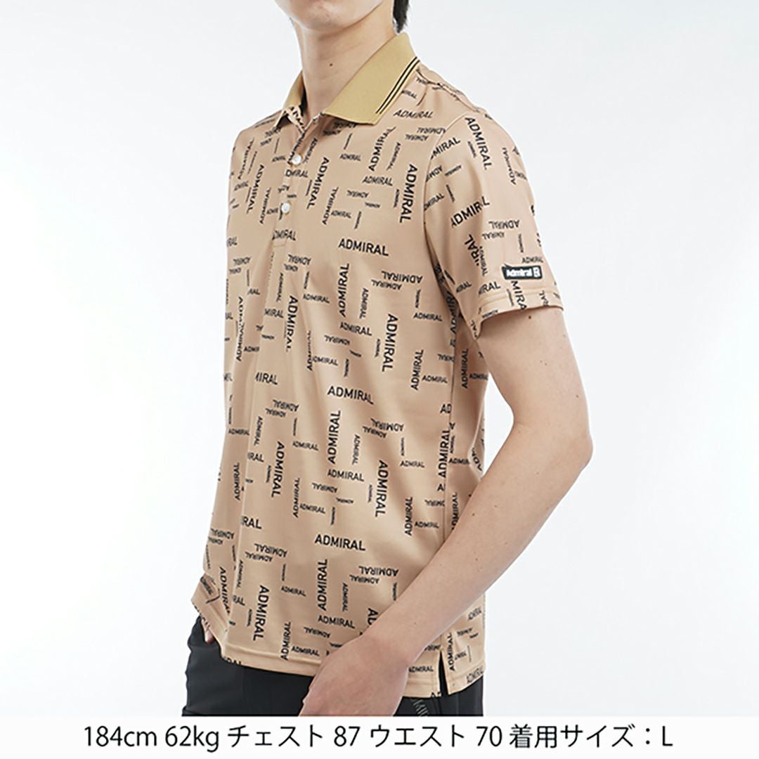 アドミラル ゴルフ Admiral GOLF メンズ メンズ モザイクロゴ プリントポロシャツ ADMA514 詳細5
