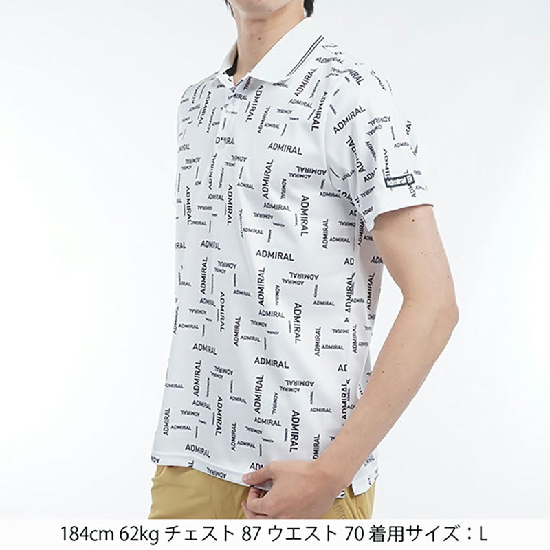 アドミラル ゴルフ Admiral GOLF メンズ メンズ モザイクロゴ プリントポロシャツ ADMA514 詳細7