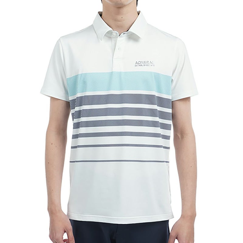 アドミラル ゴルフ Admiral GOLF メンズ メンズ グラデーションボーダー プリントシャツ ADMA519 詳細2