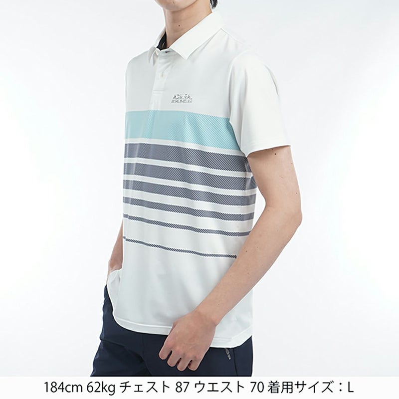 アドミラル ゴルフ Admiral GOLF メンズ メンズ グラデーションボーダー プリントシャツ ADMA519 詳細6