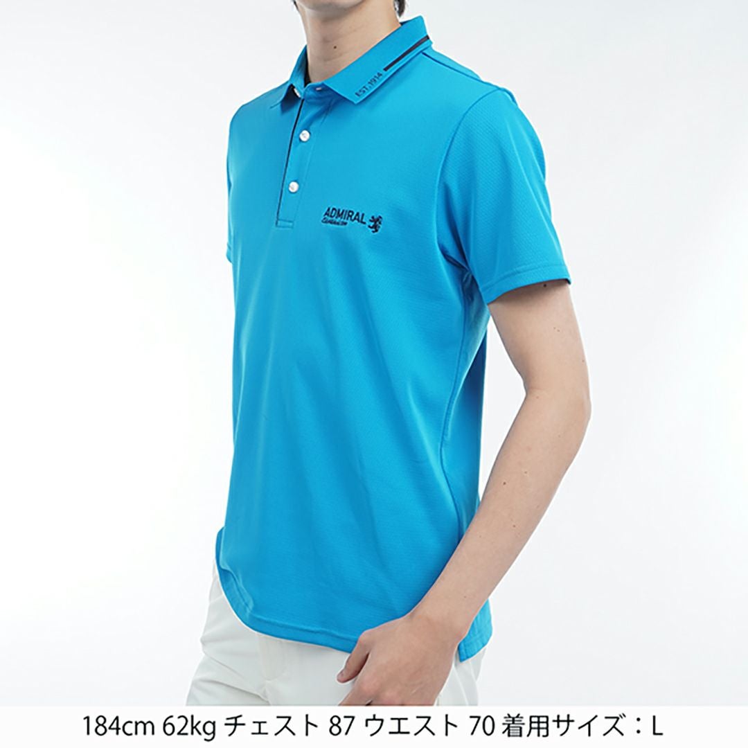30％OFF】[アドミラル ゴルフ]メンズ カラタッチ 台襟付きポロシャツ