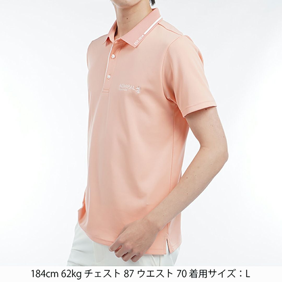 30％OFF】[アドミラル ゴルフ]メンズ カラタッチ 台襟付きポロシャツ