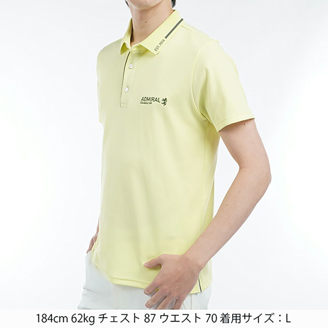 30％OFF】[アドミラル ゴルフ]メンズ カラタッチ 台襟付きポロシャツ