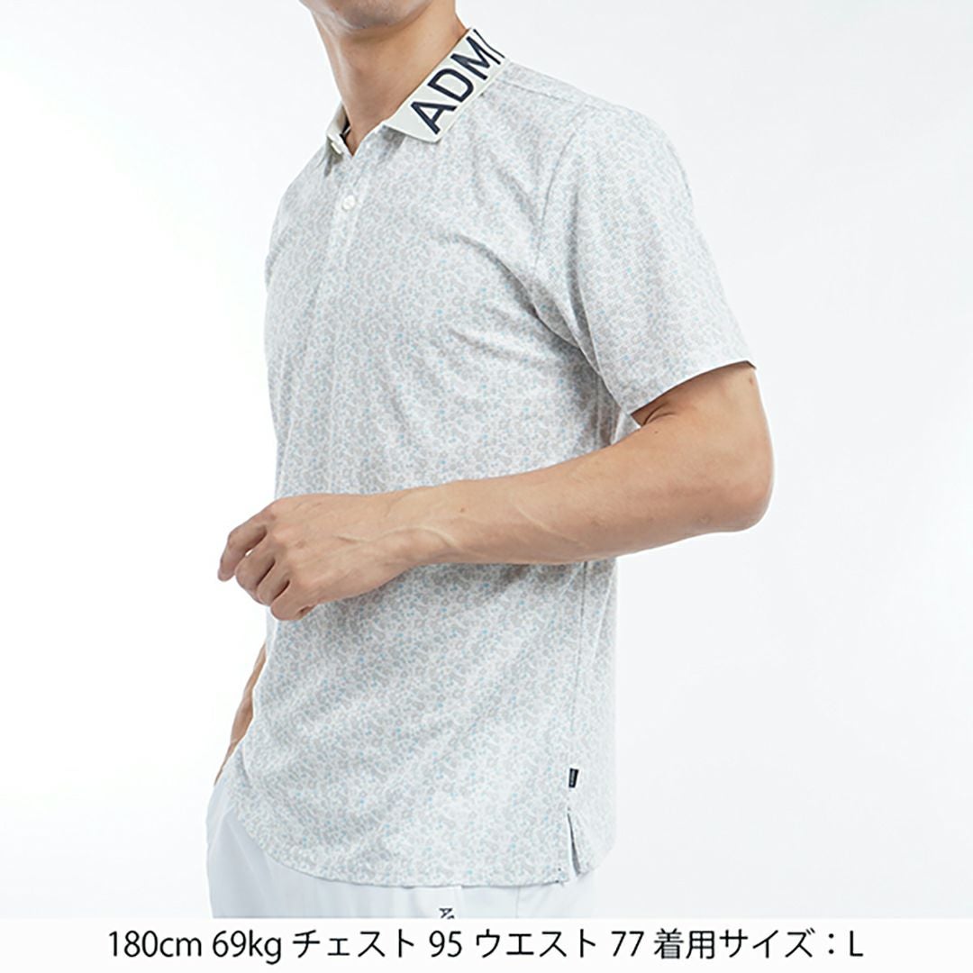 アドミラル ゴルフ Admiral GOLF メンズ メンズ 花柄プリント ポロシャツ ADMA535 詳細4