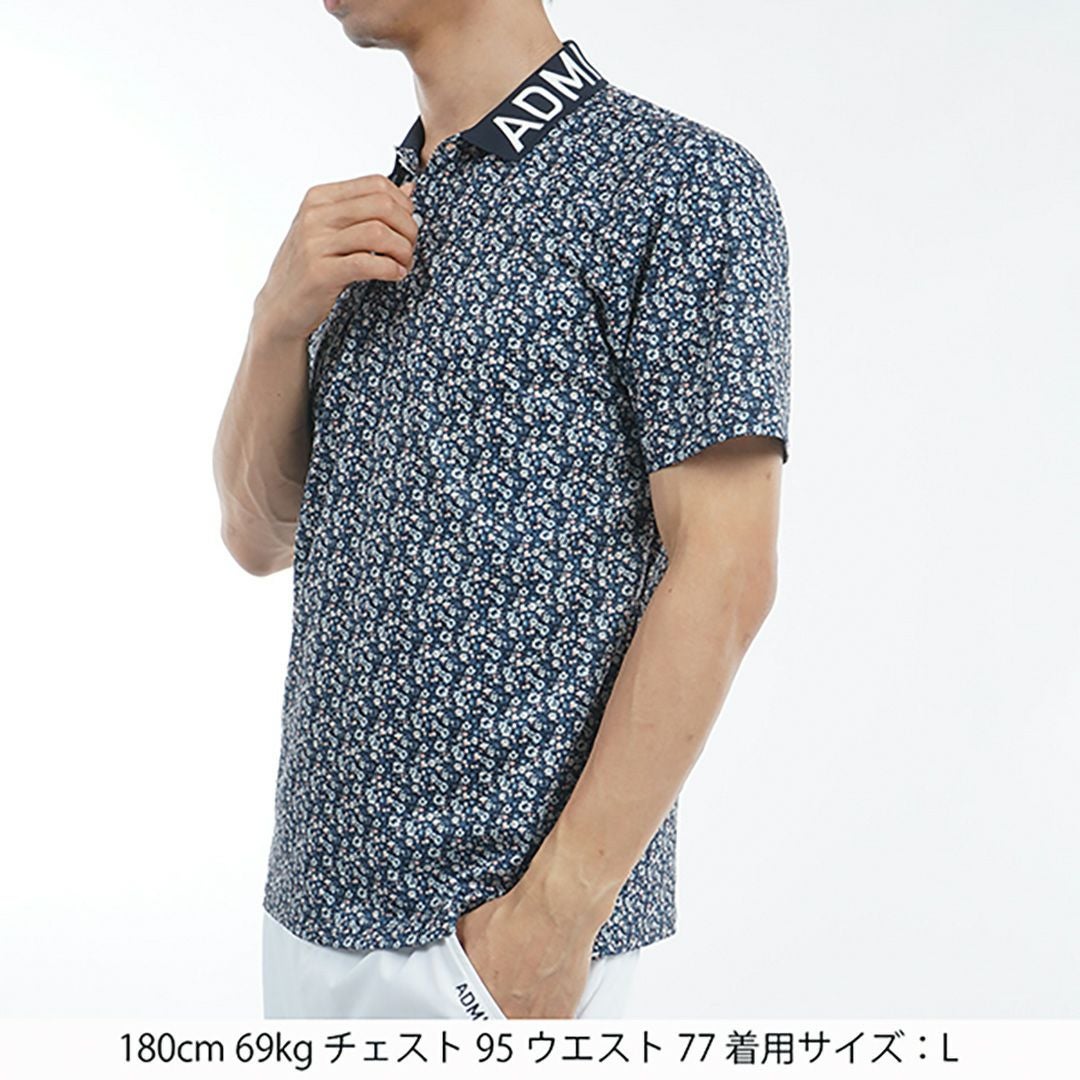 30％OFF】[アドミラル ゴルフ]メンズ 花柄プリント ポロシャツ