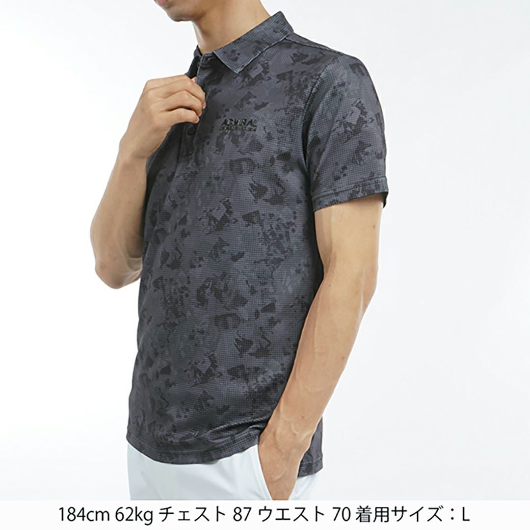 アドミラル ゴルフ Admiral GOLF メンズ メンズ ローラー カモフラージュプリントシャツ ADMA538 詳細5