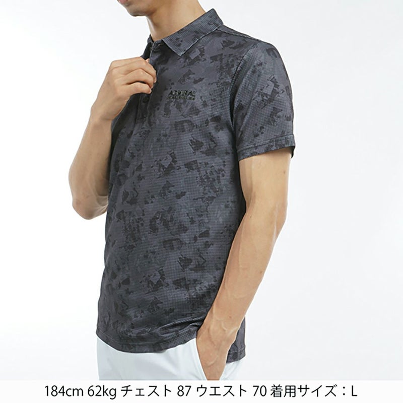 アドミラル ゴルフ Admiral GOLF メンズ メンズ ローラー カモフラージュプリントシャツ ADMA538 詳細5